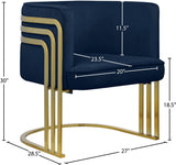 Rays Luxe Velvet Accent Chair with Brushed Gold Legs - Stylish Contemporary Seating for Any Room
