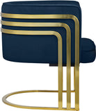 Rays Luxe Velvet Accent Chair with Brushed Gold Legs - Stylish Contemporary Seating for Any Room
