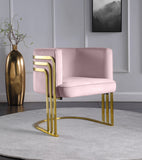 Rays Luxe Velvet Accent Chair with Brushed Gold Legs - Stylish Contemporary Seating for Any Room