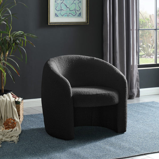 Acadia Boucle Fabric Accent Chair - Plush Comfort with Contemporary Rounded Back Design for Any Room