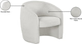 Acadia Boucle Fabric Accent Chair - Plush Comfort with Contemporary Rounded Back Design for Any Room