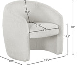 Acadia Boucle Fabric Accent Chair - Plush Comfort with Contemporary Rounded Back Design for Any Room