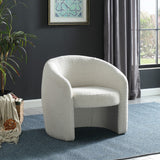 Acadia Boucle Fabric Accent Chair - Plush Comfort with Contemporary Rounded Back Design for Any Room