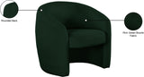 Acadia Boucle Fabric Accent Chair - Plush Comfort with Contemporary Rounded Back Design for Any Room