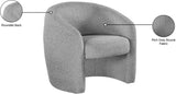 Acadia Boucle Fabric Accent Chair - Plush Comfort with Contemporary Rounded Back Design for Any Room