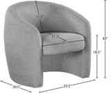 Acadia Boucle Fabric Accent Chair - Plush Comfort with Contemporary Rounded Back Design for Any Room