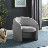 Acadia Boucle Fabric Accent Chair - Plush Comfort with Contemporary Rounded Back Design for Any Room