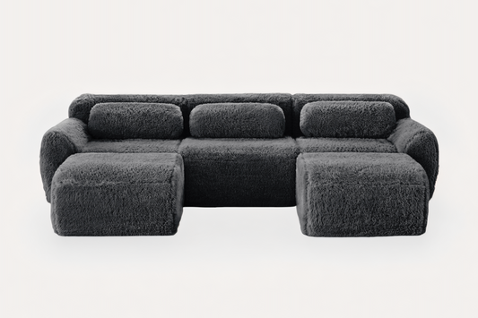 MELLOW 114" 3-Seater Sofa with 2 Ottomans