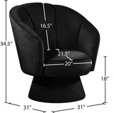 Swanson Velvet Accent Chair - Luxurious Swivel Design with Deep Tufted Back for Contemporary Style