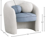 Acadia Boucle Fabric Accent Chair - Plush Comfort with Contemporary Rounded Back Design for Any Room