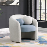 Acadia Boucle Fabric Accent Chair - Plush Comfort with Contemporary Rounded Back Design for Any Room