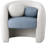 Acadia Boucle Fabric Accent Chair - Plush Comfort with Contemporary Rounded Back Design for Any Room