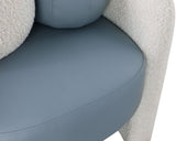 Acadia Boucle Fabric Accent Chair - Plush Comfort with Contemporary Rounded Back Design for Any Room