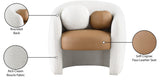 Acadia Boucle Fabric Accent Chair - Plush Comfort with Contemporary Rounded Back Design for Any Room