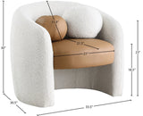 Acadia Boucle Fabric Accent Chair - Plush Comfort with Contemporary Rounded Back Design for Any Room