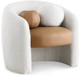 Acadia Boucle Fabric Accent Chair - Plush Comfort with Contemporary Rounded Back Design for Any Room