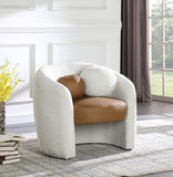 Acadia Boucle Fabric Accent Chair - Plush Comfort with Contemporary Rounded Back Design for Any Room