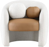 Acadia Boucle Fabric Accent Chair - Plush Comfort with Contemporary Rounded Back Design for Any Room