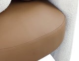 Acadia Boucle Fabric Accent Chair - Plush Comfort with Contemporary Rounded Back Design for Any Room