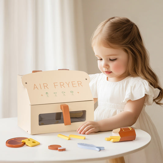 ROBUD Wooden Play Air Fryer Creamy