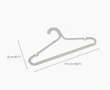 Orderly™ Set of 5 Anti-tangle Ecru Clothes Hangers