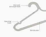 Orderly™ Set of 5 Anti-tangle Ecru Clothes Hangers
