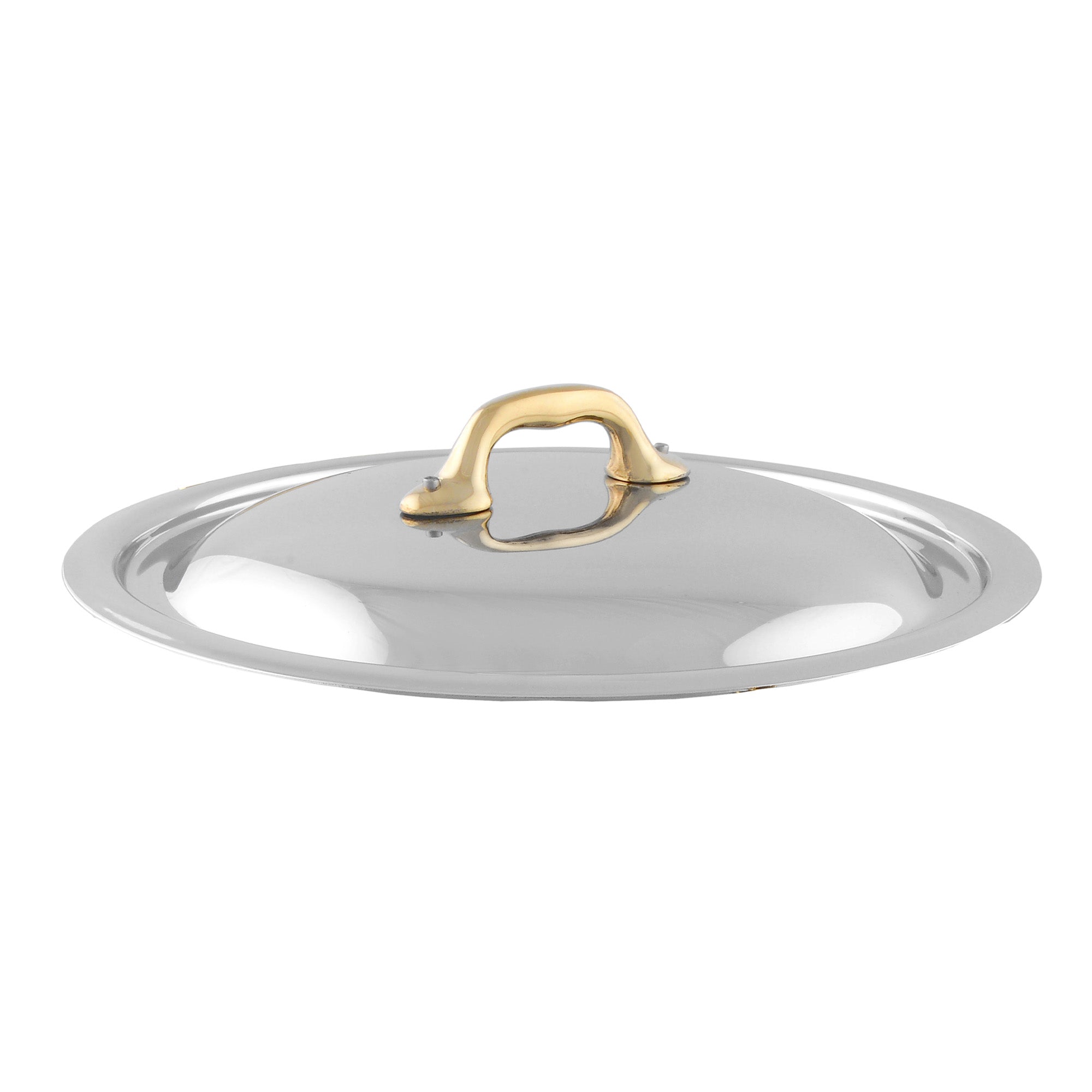 Mauviel M'COOK B Curved Lid With Brass Handle, 7-In