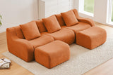 ROMA 115.3" 3-Seater Sofa with 2 Ottomans