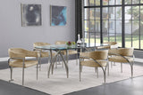 Madelyn Contemporary Velvet Dining Chairs - Luxurious Comfort with Brushed Brass Finish - Set of 2