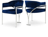 Madelyn Contemporary Velvet Dining Chairs - Luxurious Comfort with Brushed Brass Finish - Set of 2