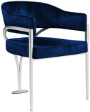 Madelyn Contemporary Velvet Dining Chairs - Luxurious Comfort with Brushed Brass Finish - Set of 2
