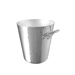 Mauviel M'30 Hammered Aluminum Champagne Bucket With Cast Stainless Steel Handles, 4.9-Qt