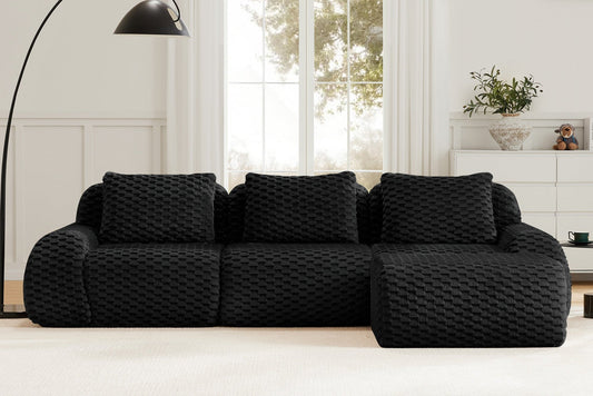 LAURENT 114" 3-Seater Sofa with 1 Ottoman