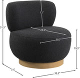 Calais Contemporary Accent Chair - Mid-Century Modern Design with Sturdy Natural Oak Base