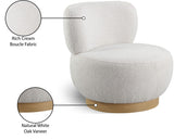 Calais Contemporary Accent Chair - Mid-Century Modern Design with Sturdy Natural Oak Base