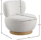 Calais Contemporary Accent Chair - Mid-Century Modern Design with Sturdy Natural Oak Base