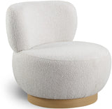 Calais Contemporary Accent Chair - Mid-Century Modern Design with Sturdy Natural Oak Base