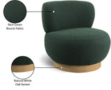 Calais Contemporary Accent Chair - Mid-Century Modern Design with Sturdy Natural Oak Base