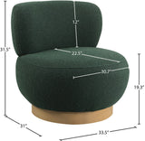Calais Contemporary Accent Chair - Mid-Century Modern Design with Sturdy Natural Oak Base