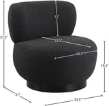 Calais Contemporary Accent Chair - Mid-Century Modern Design with Sturdy Natural Oak Base
