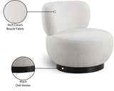 Calais Contemporary Accent Chair - Mid-Century Modern Design with Sturdy Natural Oak Base