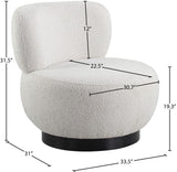 Calais Contemporary Accent Chair - Mid-Century Modern Design with Sturdy Natural Oak Base