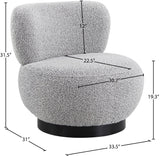 Calais Contemporary Accent Chair - Mid-Century Modern Design with Sturdy Natural Oak Base