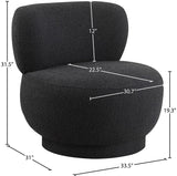 Calais Contemporary Accent Chair - Mid-Century Modern Design with Sturdy Natural Oak Base
