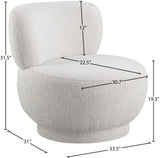 Calais Contemporary Accent Chair - Mid-Century Modern Design with Sturdy Natural Oak Base