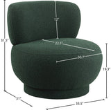 Calais Contemporary Accent Chair - Mid-Century Modern Design with Sturdy Natural Oak Base