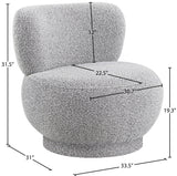 Calais Contemporary Accent Chair - Mid-Century Modern Design with Sturdy Natural Oak Base