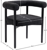 Hyatt Elegant Mid-Century Dining Chair with Solid Wood Frame for a Chic Dining Room Upgrade
