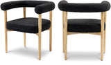 Hyatt Elegant Mid-Century Dining Chair with Solid Wood Frame for a Chic Dining Room Upgrade
