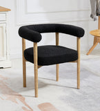 Hyatt Elegant Mid-Century Dining Chair with Solid Wood Frame for a Chic Dining Room Upgrade
